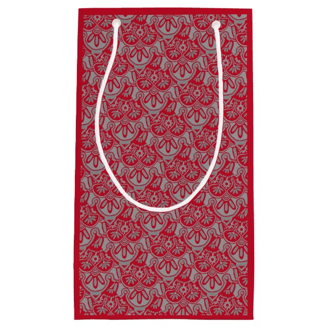 Christmas Red and Grey Gift Bag (Front)