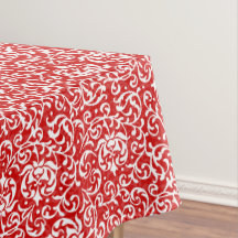 Christmas Red and White Elegant Floral Pattern