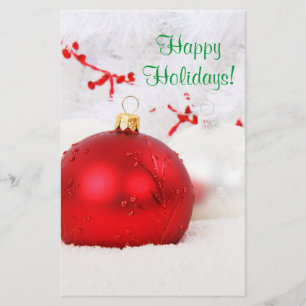 Christmas Red And White Happy Holidays IV Flyer