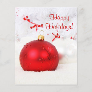 Christmas Red And White Happy Holidays IX Flyer