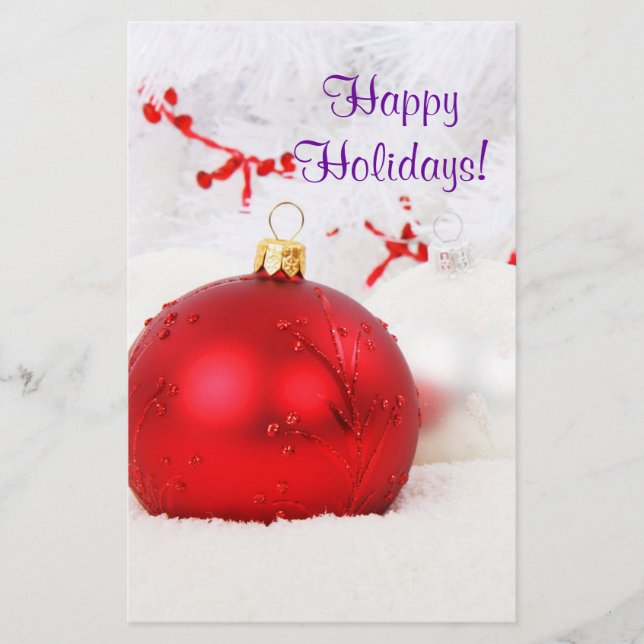 Christmas Red And White Happy Holidays VIII Flyer (Front)