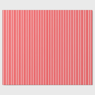 Christmas Red and White Stripes Wrapping Paper