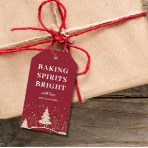 Christmas Red Baking Spirits  Gift Tags