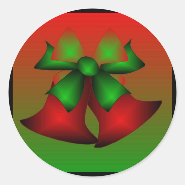 Christmas Red Bells III Sticker - Customisable (Front)