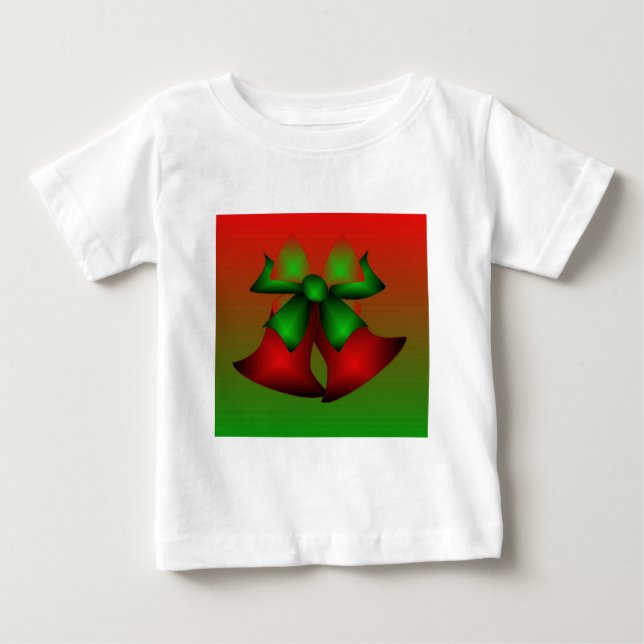 Christmas Red Bells Plain T-Shirt (Front)