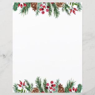 Christmas Red Berries and Pinecones