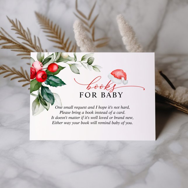 Christmas Red Berries Greenery Book for Baby Card (Creator Uploaded)