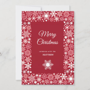 Christmas Red Berry Wreath Invitation