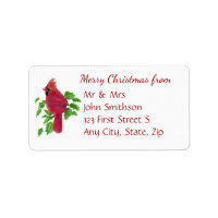 Christmas Red Bird Watercolor Cardinal Custom