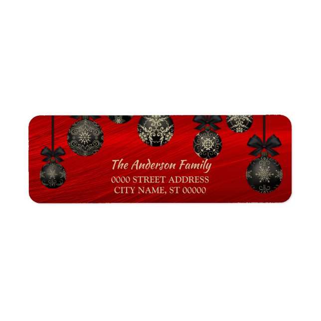 Christmas Red Black Elegant Holidays Winter (Front)