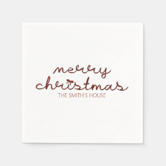 Christmas Red Bow  Napkin