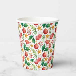 Christmas Red Bulbs, Poinsettia Parts and Nut Paper Cups