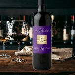 Christmas red business logo wine label<br><div class="desc">A classic violet purple coloured background. Personalise and add your business,  company logo. Text: Merry Christmas. Happy New Year!
For company events,  parties,  marketing,  promotion.</div>