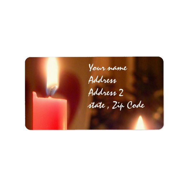 Christmas Red candles Label (Front)