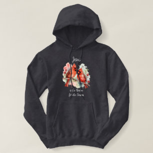 Christmas Red Cardinal Jesus Reason for Season Hoodie