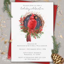 Christmas Red Cardinal Yule Solstice Holiday Party