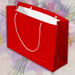 Christmas Red Colour solid minimalist Large Gift Bag<br><div class="desc">Gift Bag "Large" featuring minimalist solid Christmas Red colour with personalised Name / text - elegant gift wrapping for your loved ones.</div>