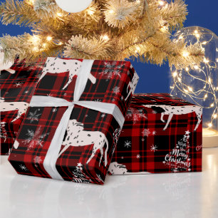 Christmas Red Equestrian Horse Personalised Wrapping Paper