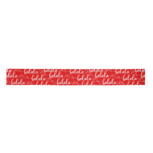 Christmas Red FaLaLaLaLa Satin Ribbon