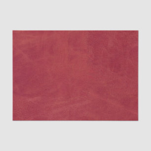Christmas Red Faux Leather Texture Tissue Paper