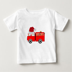 Christmas Red Fire Truck  Baby T-Shirt