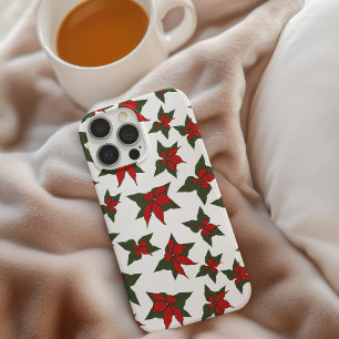 Christmas red floral botanical iPhone 16 case