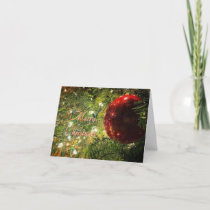 Christmas Red Globe Holiday Card