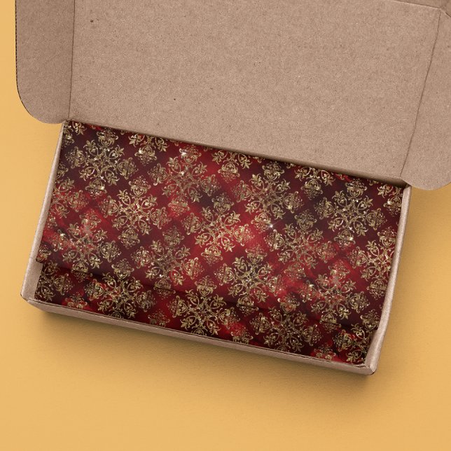 Christmas Red Gold Elegant Glam Tissue Paper (Creator Uploaded)