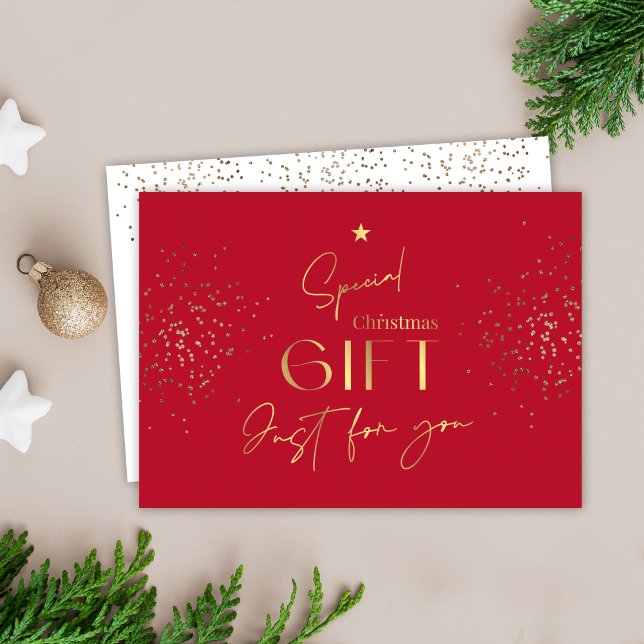 Christmas Red Gold Glitter Gift Certificate (Creator Uploaded)