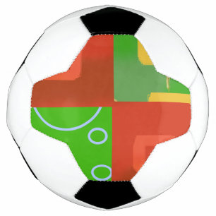 Christmas Red Green Geometric Football