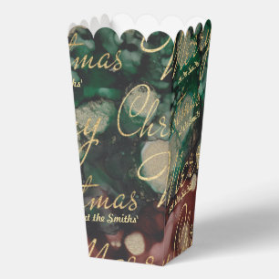 Christmas Red Green Golds Favour Boxes