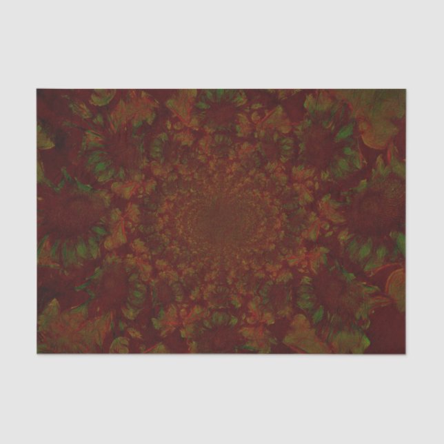 Christmas Red Green Holiday Floral Elegant Tissue Paper (Front)