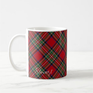 Christmas Red Green Plaid Custom Stewart Tartan Coffee Mug