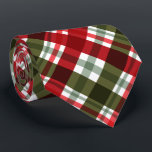 Christmas Red Green Plaid Tie<br><div class="desc">A beautiful red, green and white Christmas plaid pattern, this men's neck tie is cool for the holidays to wear to the office, a night on the town, a wedding, your own wedding ceremony, or give as a gift to your husband, dad, brother or best friend. More designs in our...</div>