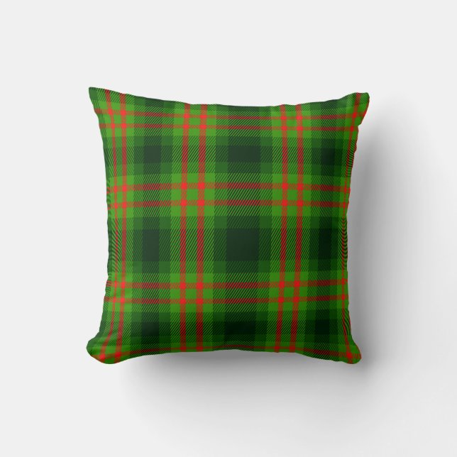 Christmas Red Green Tartan Plaid Seamless Pattern Cushion (Front)