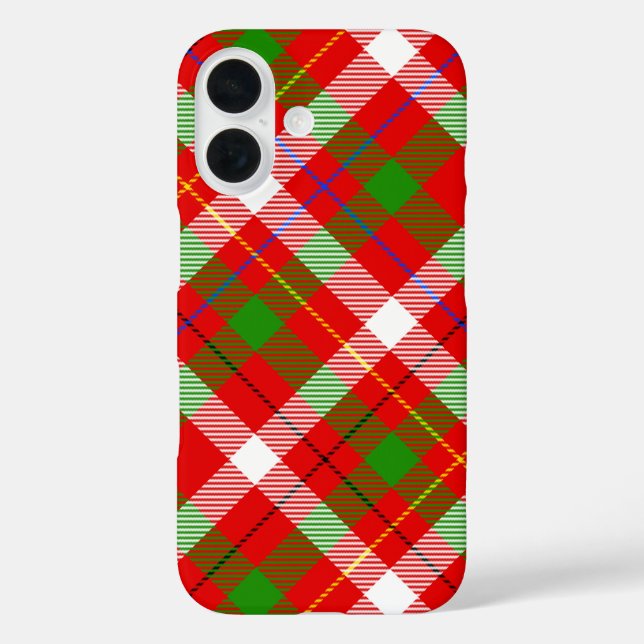 Christmas Red Green White Flannel Plaid Design  Case-Mate iPhone Case (Back)