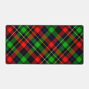 Christmas Red Green White Flannel Plaid Design Desk Mat
