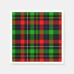 Christmas Red Green White Flannel Plaid Design Napkin