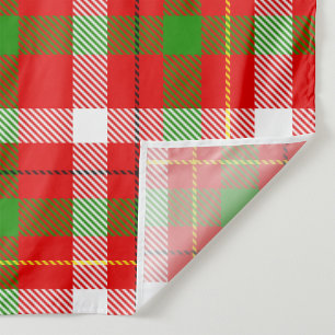 Christmas Red Green White Flannel Plaid Design Tapestry