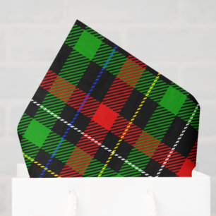 Christmas Red Green White Flannel Plaid Design Tissue Paper