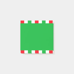 Christmas Red Green White Stripes Festive Holiday Post-it Notes