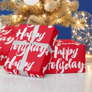 Christmas Red Happy Holidays Holy Days Religious Wrapping Paper