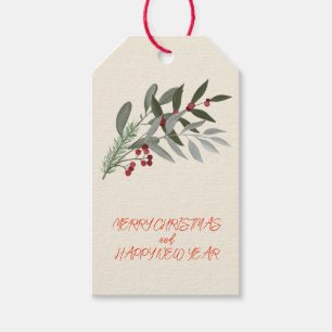 Christmas Red Holly Berries Gift Tags
