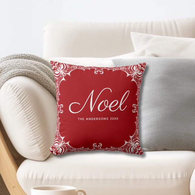  Christmas Red Noel Monogram Cushion (Creator Uploaded)