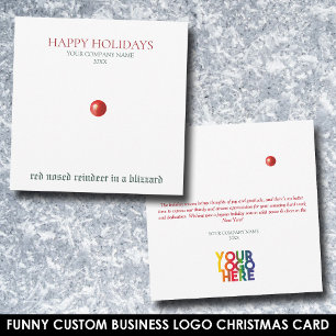 Christmas Red Nosed Reindeer Funny Business Logo