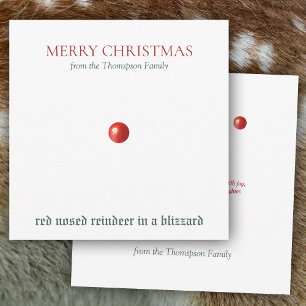 Christmas Red Nosed Reindeer Funny Humourous