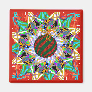 Christmas Red Ornaments Magnet
