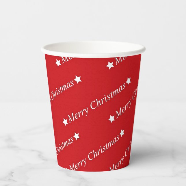 Christmas Red Paper Cups (Back)