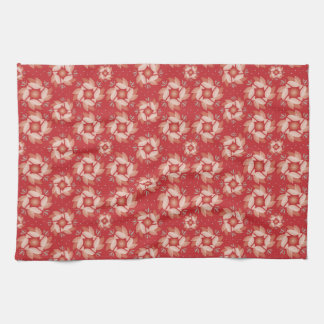 Christmas Red Peace Dove Tea Towel