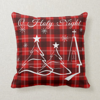 Christmas Red Plaid Decorative Pillow